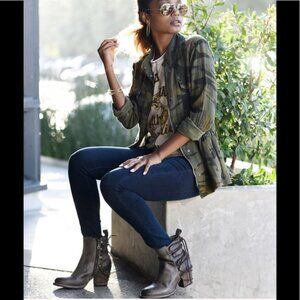 Bed Stu Blaire Leather Boots Taupe Dip Dye Size 6.5